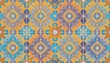 Vintage floral seamless tile pattern wallpaper design