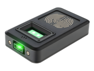 Fingerprint scanner isolated on transparent background scans