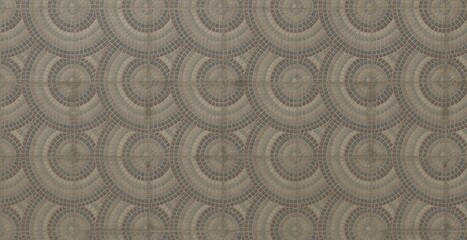 Circular Grey Mosaic Pattern for Modern Design