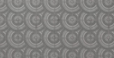 Circular Grey Mosaic Pattern for Modern Design