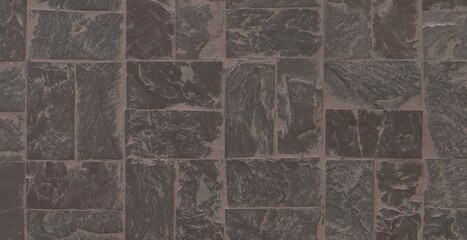 Dark Stone Mosaic Tile Pattern with Marble-Like Surface