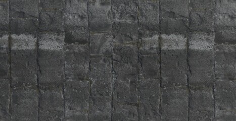 High Quality Seamless Dark Gray Rough Stone Brick Texture