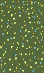 Mobile phone wallpaper hearts beautiful hand drawing