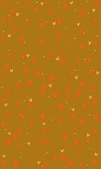 Mobile phone wallpaper hearts beautiful hand drawing