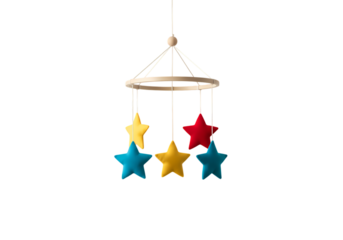 Colorful Felt Star Mobile: Nursery Decor Inspiration