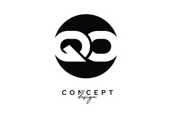 QO Creative Negative Space Circle Monogram Logo Design