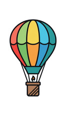 Obraz premium Colorful Hot Air Balloon Illustration.