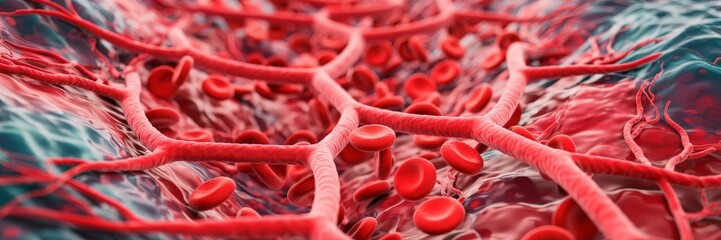 Red Blood Cells Delivering Oxygen in a Capillary Network