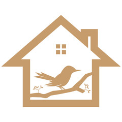 Bird Inside a Safe Home