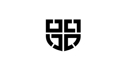 Modern geometric shield logo with GG monogram initials.