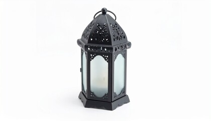 Ornate Lantern A Decorative Metal and Frosted Glass Accent