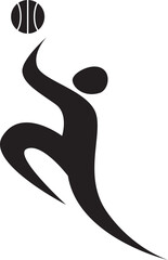 basketball symbol sport athlete icon logo