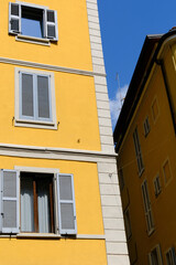 Residential buildings along via Piero della Francesca in Milan, Italy