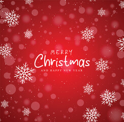 merry christmas background with snowflakes
