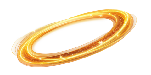 Glowing Golden Light Swirl Magic Ring on Transparent Background
Dynamic Golden Energy Loop with Motion and Light Trail Effect