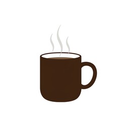 Coffee Mug Cute Illustration on White Background