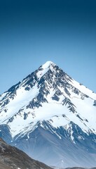 Majestic Glaciers Covering Rugged Peaks and Snow-Capped Ridges Beneath a Bright Azure Sky