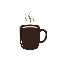 Coffee Mug Cute Illustration on White Background