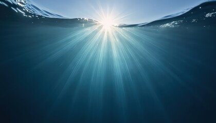 Sunbeams Illuminating Deep Ocean Depths