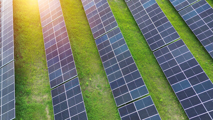 Solar energy power station from above