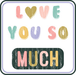 Colorful graphic design saying 