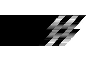 Vector stripe for text, black on white background with decorative edge. Vector pattern on white background. Design element. Vector background for packaging, advertising, covers.