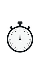 Classic Stopwatch Timer Isolated on White Background.