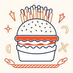 A vibrant illustration of a birthday cake with lit candles,