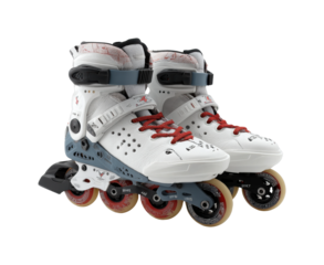 Dynamic inline skating action urban skate park sports vibrant environment view isolated on transparent background, png