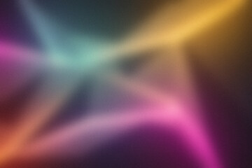 Soft Colorful Gradient Light Beams on Grainy Background.

