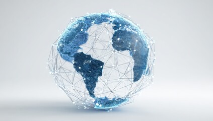 Global network sphere, digital earth