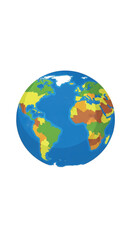 Fototapeta premium Colorful Globe Showing Continents and Countries.