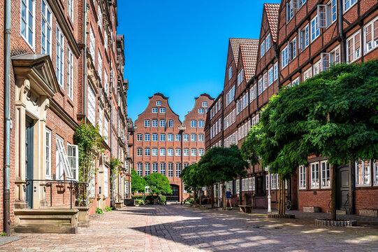 Historic Komponistenquartier museum ensemble in Hamburg Neustadt outdoors