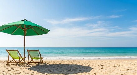 Fototapeta premium Tropical Beach Relaxation Scene.