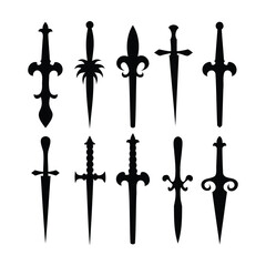 Silhouettes of Foxes in Various Walking and Running Poses