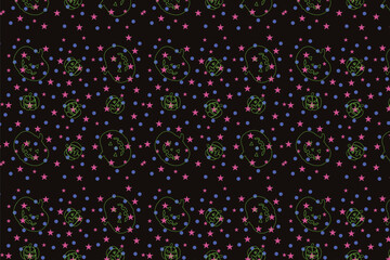 Retro Pop Art Halloween Seamless Pattern bold pop art halftone neon  style seamless pattern great for Halloween posters, packaging, and gift wrap