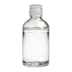 Clear plastic bottle filled with liquid