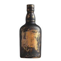 Worn black bottle gold paint distressed finish vintage bottle glass bottle grunge texture