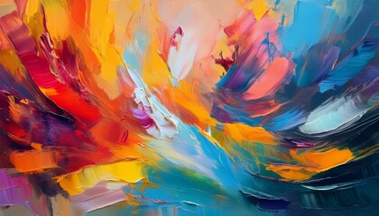 Abstract Multicolored Artwork Featuring Textured Brushstrokes Expressing Vibrancy Emotion And Artistic Expression The Unique Patterns Invite Viewers To Explore Creating Visual Interest