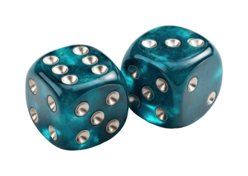 Dice game action tabletop visual content environment perspective isolated on transparent background, png