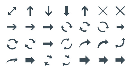 set icon vector arrow graphic - editable icon