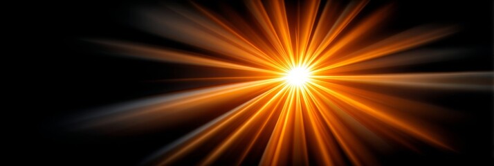 Obraz premium Radiant Sunlight Bursts Through Dark Space, Creating Elegant Light Streaks and Dreamy Bokeh Effects