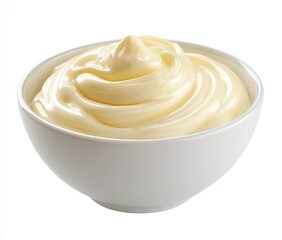 Creamy mayonnaise in a white bowl (2)
