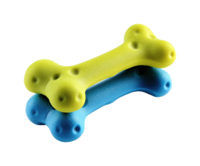 Vibrant dog chew toys for playful pets home product fun isolated on transparent background, png