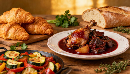roasted chicken with vegetables