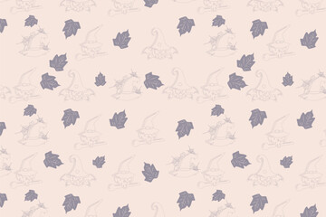 Minimal Line Art Halloween Seamless Pattern clean line art simple line style seamless pattern suited for modern Halloween textiles, home decor, backgrounds