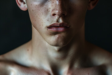 Naklejka premium Photo of strong muscular male body made generative AI technology