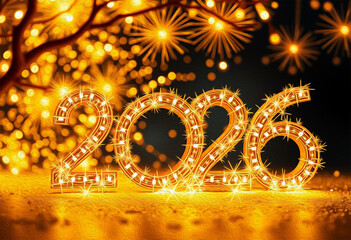 Happy New Year . Design of greeting cards, covers, website banners. Oil paint