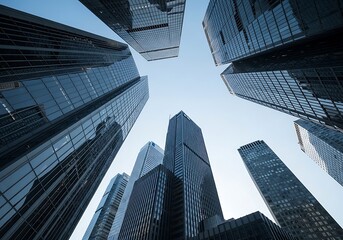 Modern Skyscrapers in a Cityscape.
