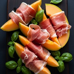 Cantaloupe and Prosciutto Bites.